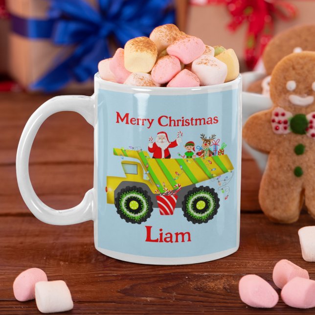 Frohe Weihnachten Weihnachten in Dump Truck Person Kaffeetasse (Von Creator hochgeladen)