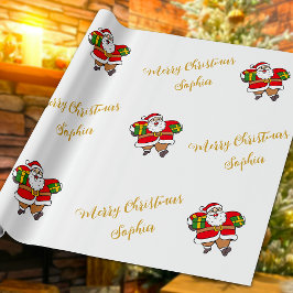 Frohe Weihnachten Weihnachten Individuelle Name Pe Geschenkpapier