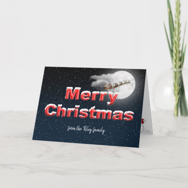 Frohe Weihnachten Weihnachten mit Rentieren (Vorderseite)
