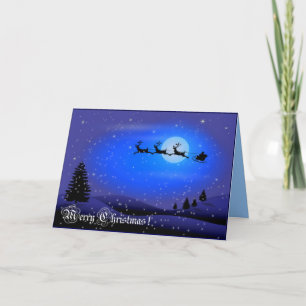 Frohe Weihnachten Weihnachten Nachthimmel Postkart