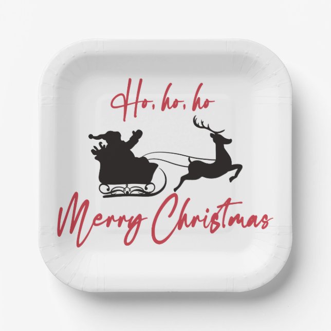 Frohe Weihnachten Weihnachten Pappteller (Vorderseite)