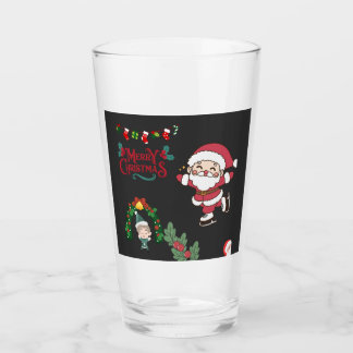 Frohe Weihnachten Weihnachten Skater Kinder Urlaub Glas