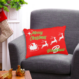 Frohe Weihnachten Weihnachten Sleigh Akzent Kissen