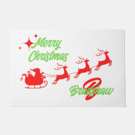 Frohe Weihnachten Weihnachten Sleigh White Doormat Fußmatte