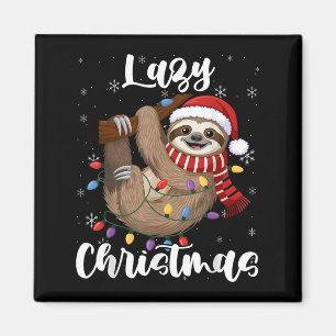 Frohe Weihnachten Weihnachten Slothmas Lazy Magnet