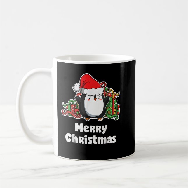 Frohe Weihnachten Weihnachten Spitz und LKW Hund G Kaffeetasse (Links)