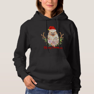Frohe Weihnachten Weihnachten Spitz Wasserfarbe Bl Hoodie