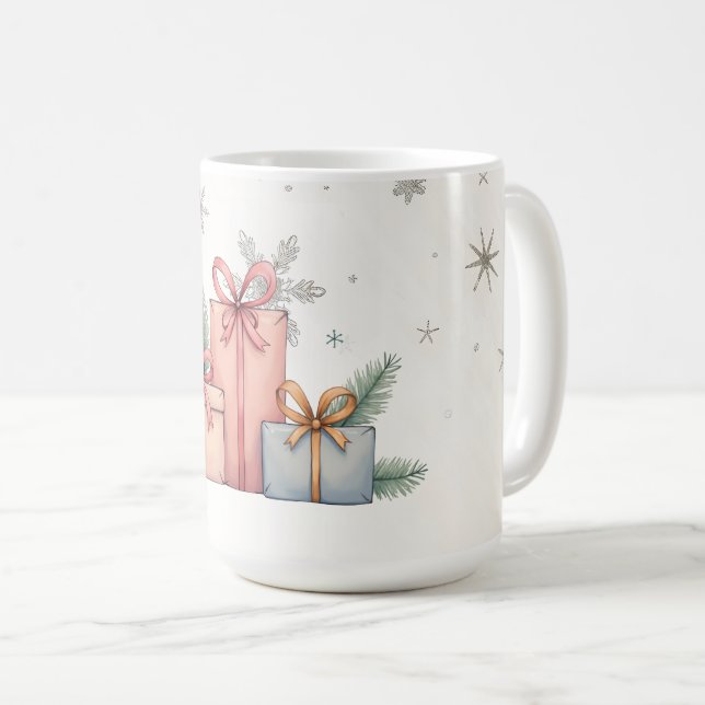Frohe Weihnachten! Weihnachten Tasse. Kaffeetasse (VorderseiteRechts)