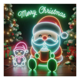 Frohe Weihnachten Weihnachten-Teddy-Poster Poster