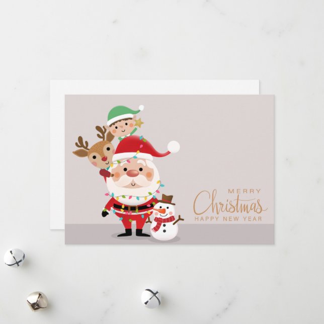 Frohe Weihnachten Weihnachten und Freunde (Vorderseite/Rückseite Beispiel)