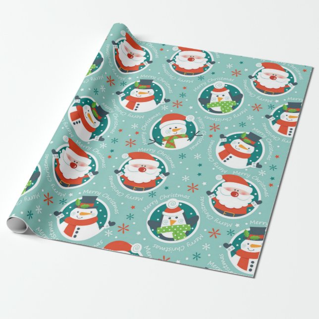 Frohe Weihnachten Weihnachten und Freunde Geschenkpapier (Ungerollt)