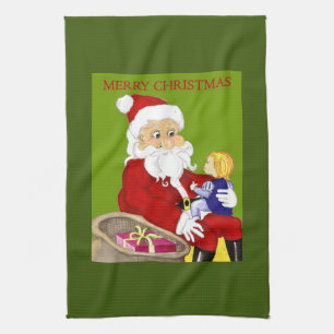 Frohe Weihnachten Weihnachten und Kind Küchentüche Küchentuch