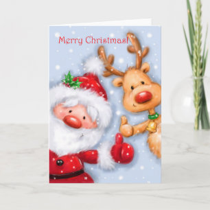 Frohe Weihnachten, Weihnachten und Rentiere mit Da Karte