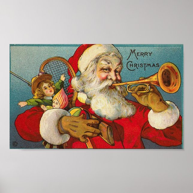 Frohe Weihnachten Weihnachten und Spielzeug Poster (Vorne)