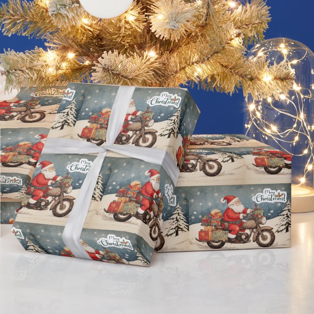 Frohe Weihnachten Weihnachten Weihnachten auf Moto Geschenkpapier (Feiertage)