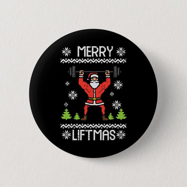 Frohe Weihnachten Weihnachten Weihnachten Workout  Button (Vorderseite)
