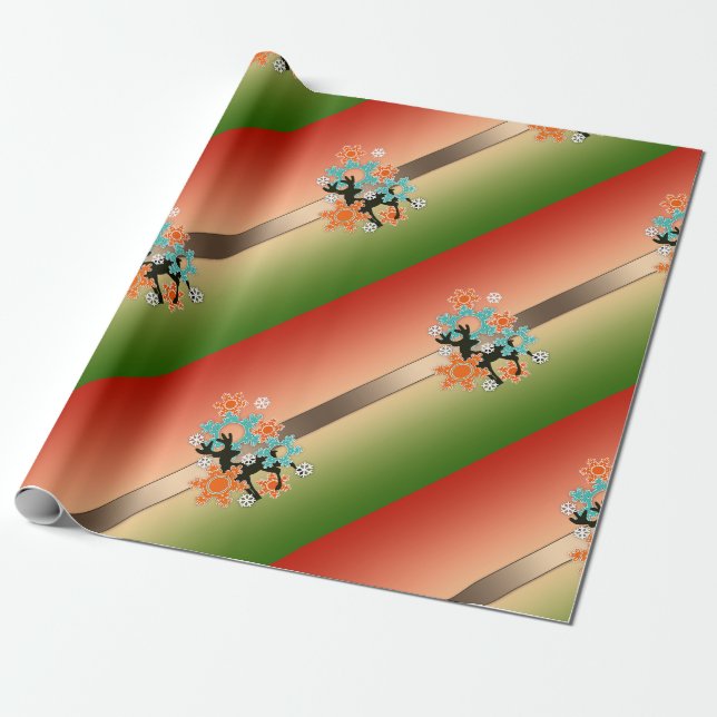 Frohe Weihnachten, Weihnachten, Weihnachtsdekorati Geschenkpapier (Ungerollt)