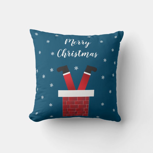 Frohe Weihnachten Weihnachten Weihnachtsmann Auf d Kissen (Vorderseite)