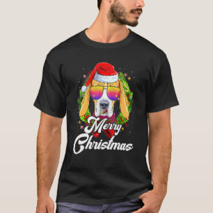 Frohe Weihnachten Weihnachten Weihnachtsmann Beagl T-Shirt