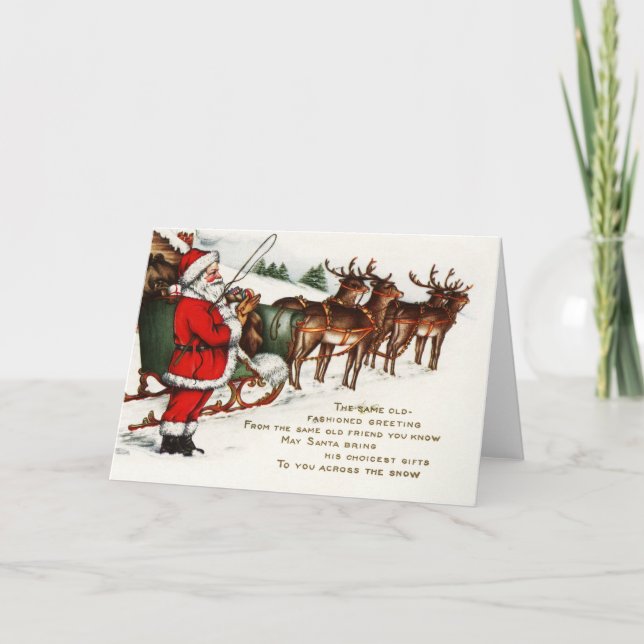Frohe Weihnachten Weihnachten Weihnachtsmann Renti (Vorderseite)