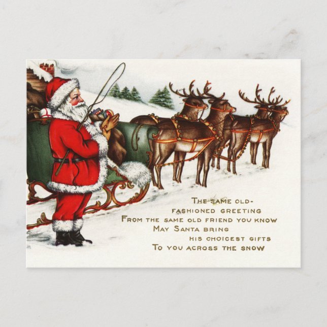 Frohe Weihnachten Weihnachten Weihnachtsmann Renti (Vorderseite)