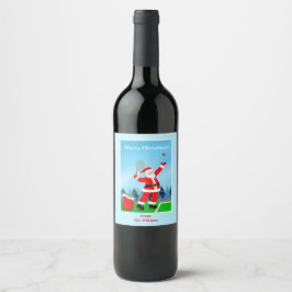 Frohe Weihnachten Weihnachten Weinetikett