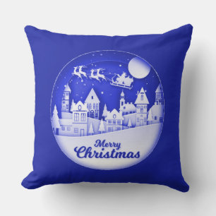 Frohe Weihnachten Weihnachten-Winter-Dorf Kissen