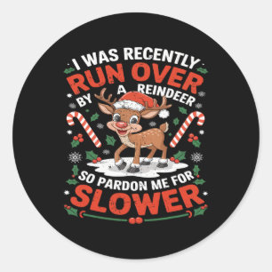Frohe Weihnachten Weihnachten wurde ich vor kurzem Runder Aufkleber