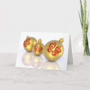 Frohe Weihnachten, Weihnachtsbällchen Feiertagskarte