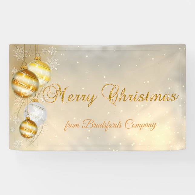 Frohe Weihnachten, Weihnachtsbälle, Shiny Banner (Horizontal)