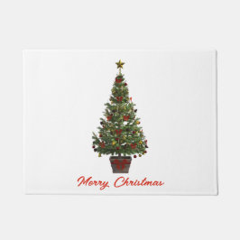 Frohe Weihnachten. Weihnachtsbaum Fußmatte