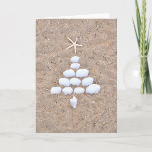 Frohe Weihnachten - Weihnachtsbaum Sand Karte