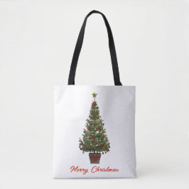 Frohe Weihnachten. Weihnachtsbaum Tasche