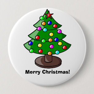 "Frohe Weihnachten" Weihnachtsbaum-Taste Button