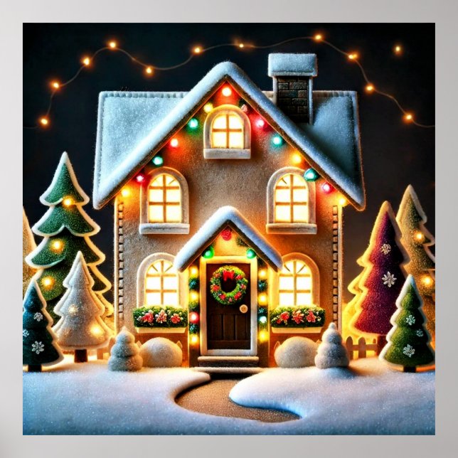Frohe Weihnachten - Weihnachtsbild Poster (Vorne)
