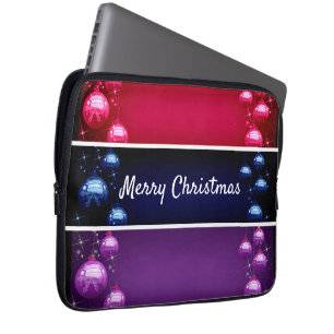 Frohe Weihnachten Weihnachtsbirnen Elektronik-Tasc Laptopschutzhülle