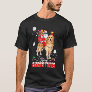 Frohe Weihnachten Weihnachtsfeier Golden Retriever T-Shirt