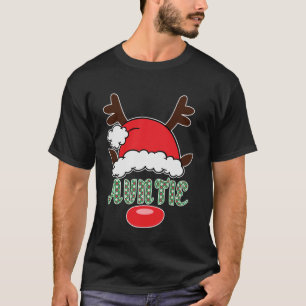 Frohe Weihnachten Weihnachtsfeier Tante Antlers T-Shirt