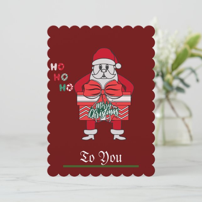 Frohe Weihnachten Weihnachtsfeiertag (Stehend Vorderseite)