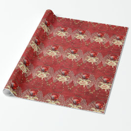 Frohe Weihnachten - Weihnachtsgel - Rot Geschenkpapier