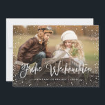 Frohe Weihnachten | Weihnachtskarte<br><div class="desc">Weihnachtskarte MIT Foto und Schnee Entwurf</div>