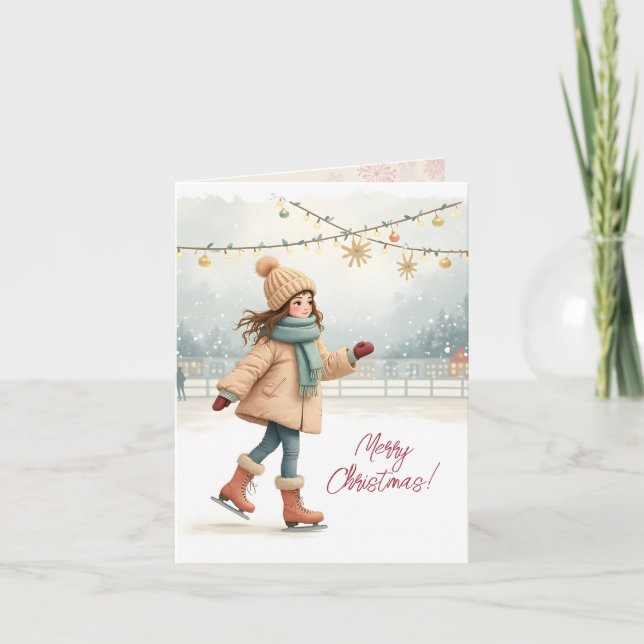 Frohe Weihnachten! Weihnachtskarte. Feiertagskarte (Vorderseite)