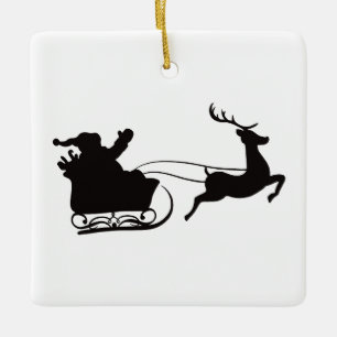 Frohe Weihnachten Weihnachtslieder und Rentier Keramikornament