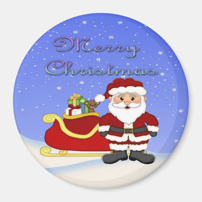 Frohe Weihnachten - Weihnachtsmagnet Magnet (Vorne)