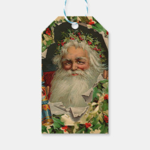 Frohe Weihnachten Weihnachtsmann Antike Klassik Geschenkanhänger