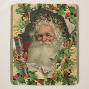 Frohe Weihnachten Weihnachtsmann Antike Klassik Sherpadecke