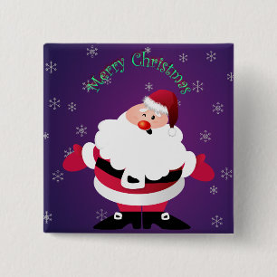 Frohe Weihnachten Weihnachtsmann Button