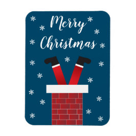 Frohe Weihnachten Weihnachtsmann Feet Schneeflocke Magnet