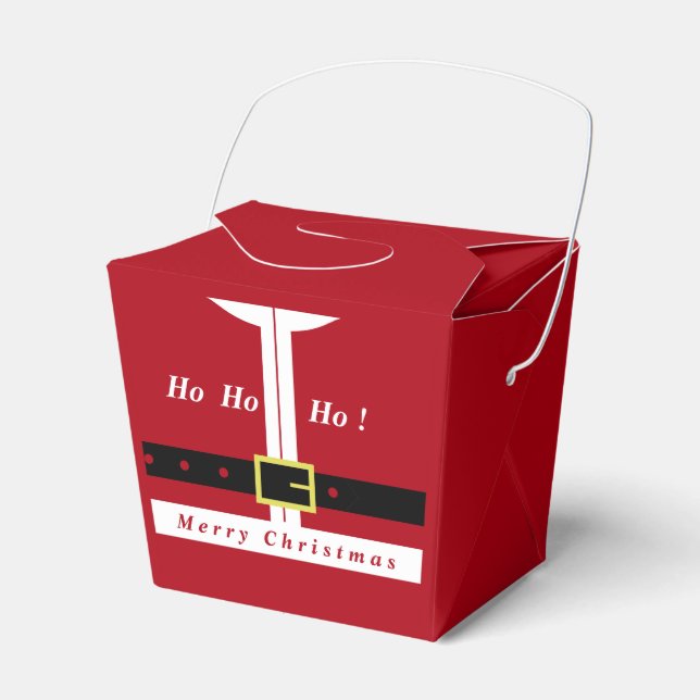 Frohe Weihnachten Weihnachtsmann Geschenk Gefallen Geschenkschachtel (Vorderseite)