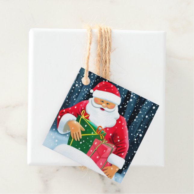 Frohe Weihnachten - Weihnachtsmann Geschenkanhänger (Beispiel)